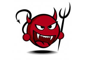 Sticker diable rouge