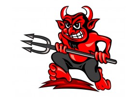 Sticker diable rouge