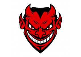 Sticker diable rouge