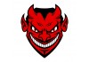 Sticker mural diable rouge