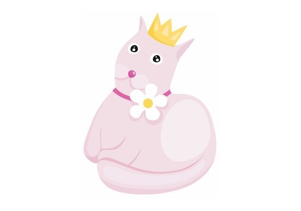 Sticker mural Chat de la princesse