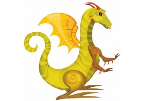 Sticker fille princesse Dragon