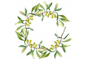 Sticker couronne olive feuilles