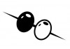 Sticker olive dans pique