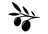 Sticker olive noir avec feuilles