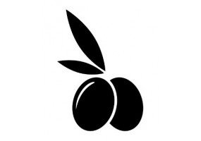 Sticker deux olives noir