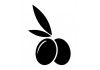 Sticker deux olives noir