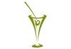 Sticker cuisine olive verre