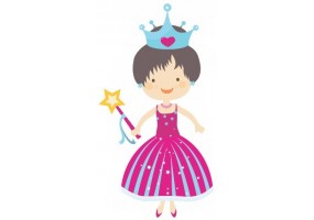 Sticker fille princesse