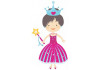 Sticker fille princesse