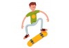 Sticker skate jaune