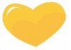 Sticker fille princesse Coeur jaune