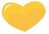 Sticker mural Coeur jaune