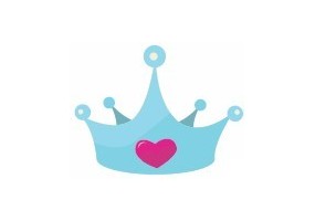 Sticker princesse Couronne bleu