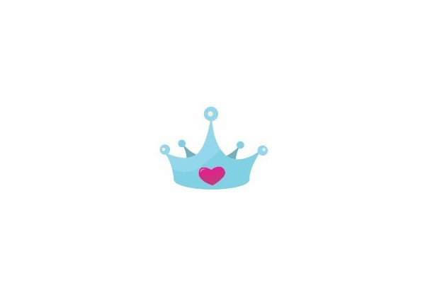 Sticker princesse Couronne bleu
