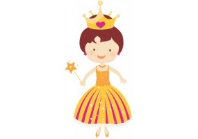 Sticker princesse orange