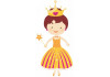 Sticker princesse orange
