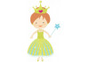 Sticker fille princesse verte