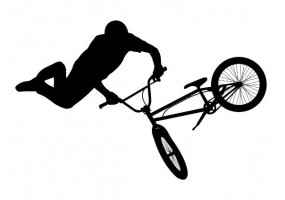 Sticker bmx noir