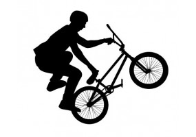 Sticker bmx noir