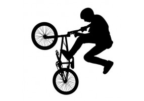 Sticker bmx noir