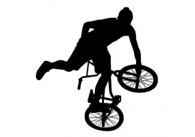 Sticker bmx noir