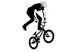 Sticker bmx figure