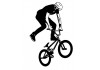 Sticker bmx figure noir