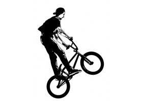 Sticker bmx figure