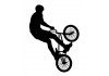 Sticker bmx figure personnalise