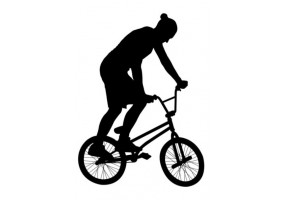 Sticker bmx noir