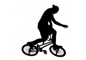 Sticker bmx noir