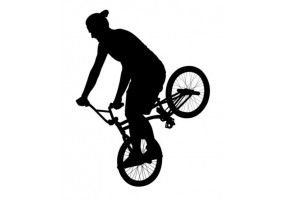 Sticker bmx noir