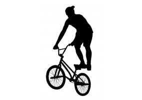 Sticker bmx noir