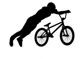 Sticker bmx noir