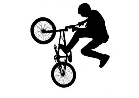 Sticker bmx noir