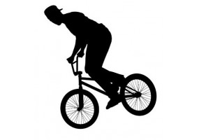 Sticker bmx noir