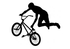 Sticker bmx noir