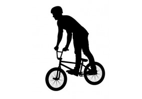 Sticker bmx noir