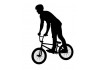 Sticker bmx noir