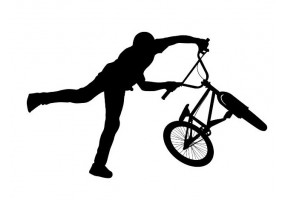 Sticker bmx noir