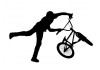 Sticker bmx noir