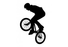 Sticker bmx noir