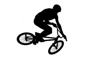 Sticker bmx noir