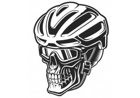 Sticker bmx tête de mort
