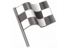 Sticker Drapeau damier flottant