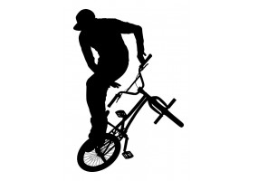 Sticker bmx mural noir