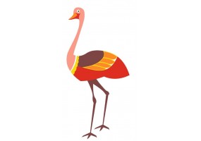 Sticker Australie flamant rose