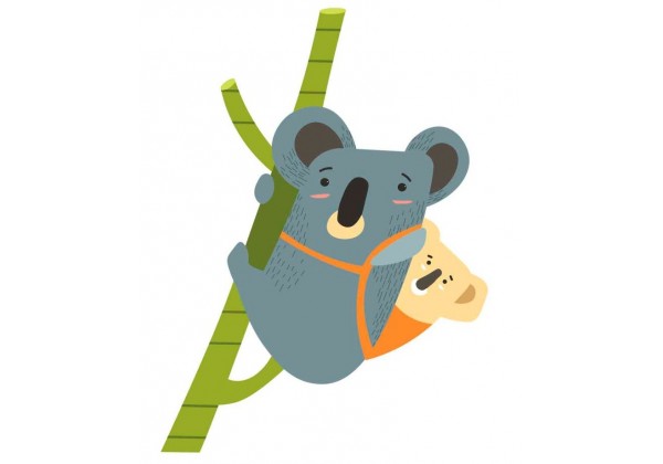 Sticker pour porte Bébé Koala - Koala Ourson - Filles - Garçons