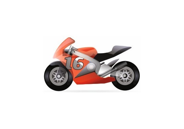 Sticker enfant voiture rouge